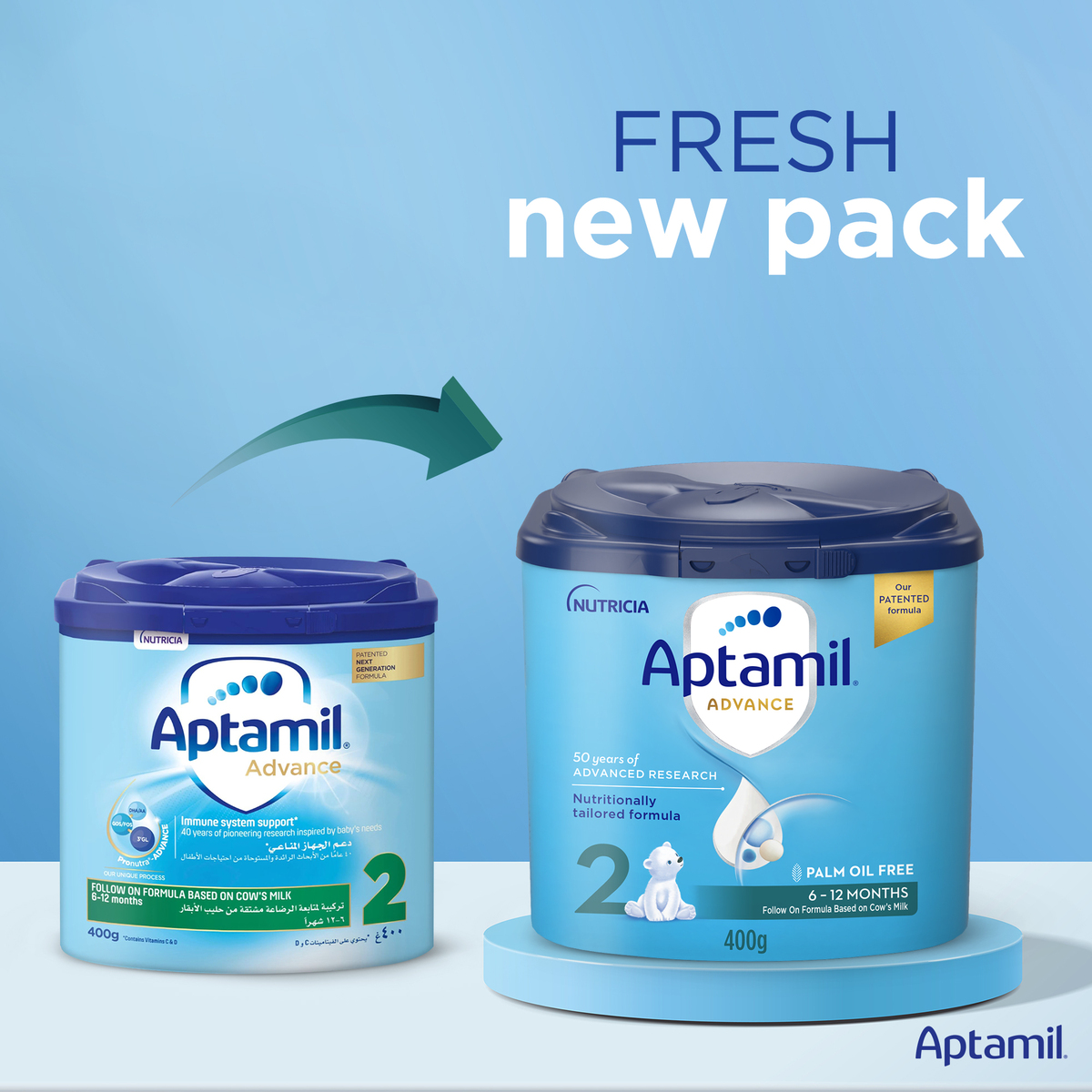 Aptamil Advance Stage 2 Follow On Formula From 6-12 Months 400 g