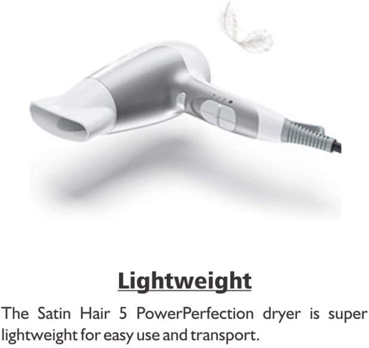 Braun Satin Hair Dryer White/grey