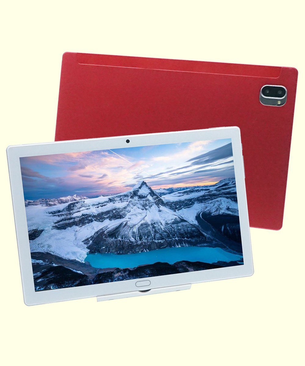 Atouch 5G Smart Tablet PC With Bluetooth Keyboard, 10.1 Inch, Dual-SIM, Red, A105 Max
