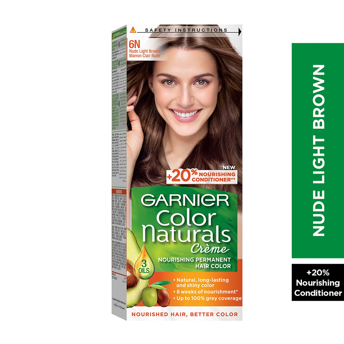 Garnier Color Naturals Creme Nourishing Permanent Hair Color 6N Nude Light Brown 1 pkt