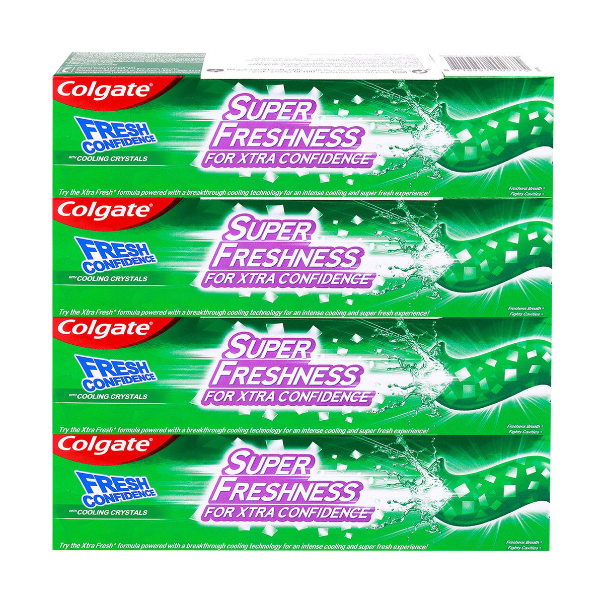 Colgate Fresh Confidence Cool Menthol Fresh Toothpaste 4 x 125 g