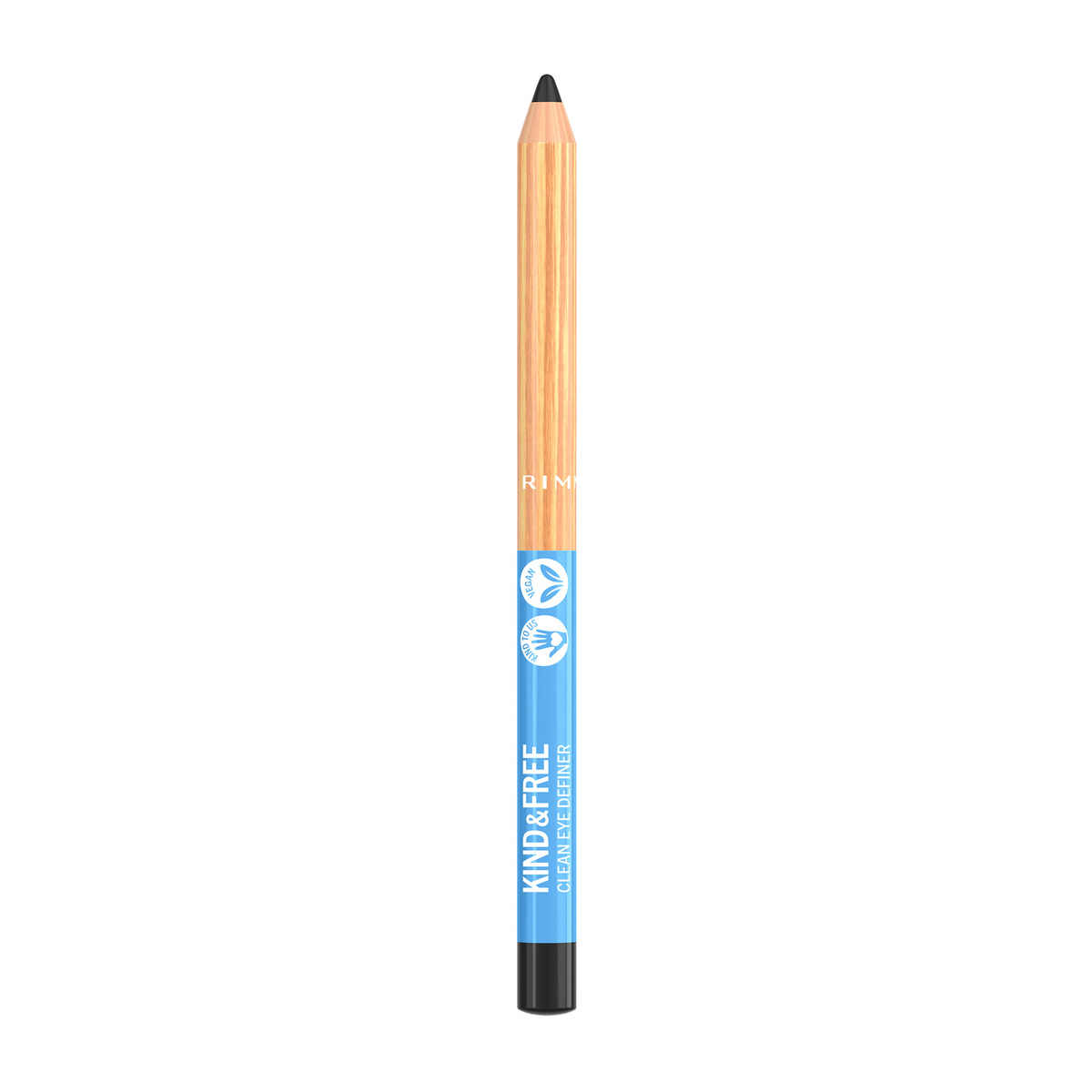Rimmel London Kind & Free Clean Eyeliner Pencil, 001 Pitch, 1.1 g