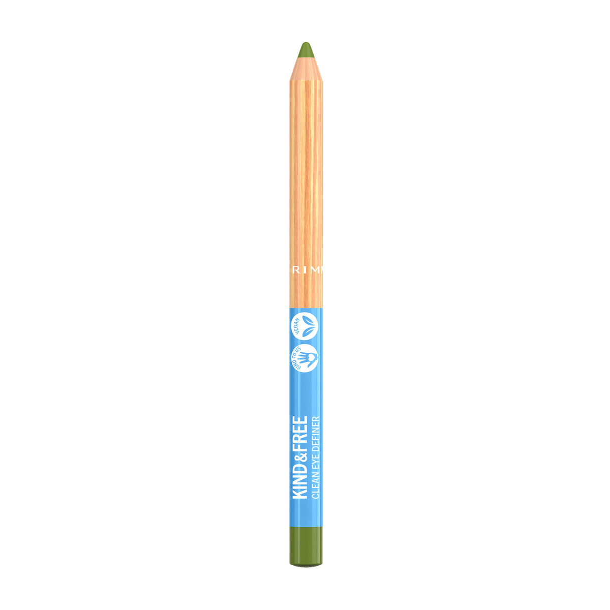 Rimmel London Kind & Free Clean Eyeliner Pencil, 004 Soft Orchard Green, 1.1 g