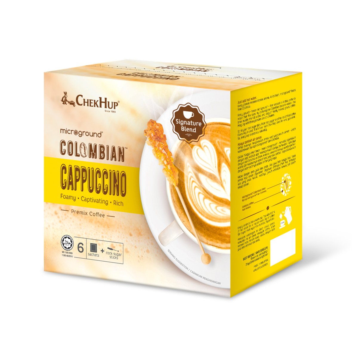 Chek Hup Micro Ground Colombian Cappuccino 23g X 6's