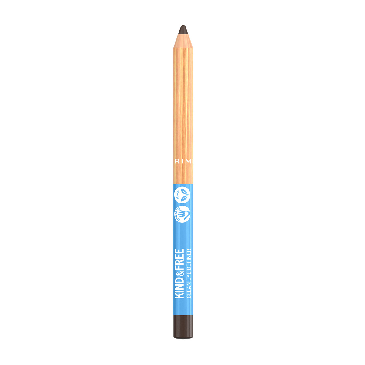 Rimmel London Kind & Free Clean Eyeliner Pencil, 002 Pecan Brown, 1.1 g
