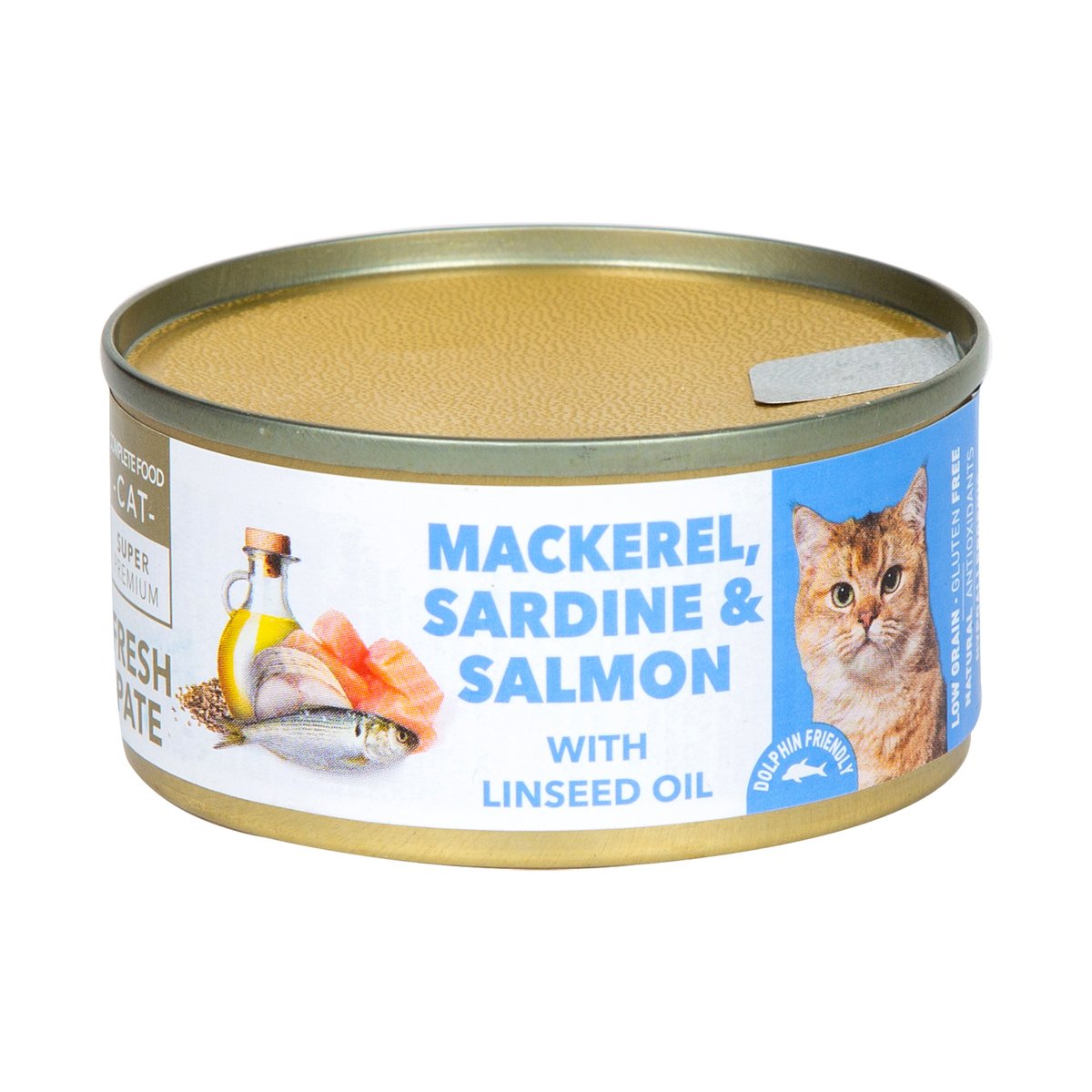 Buy Amity Mackerel Sardine & Salmon with Linseed Oil Catfood 80 g Online at Best Price | Cat Food | Lulu UAE in Kuwait