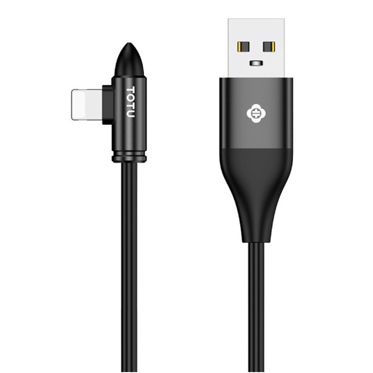 Totu USB-A to Lightning Cable with Capsule Type Port, 1.2 m, Black, BLA055