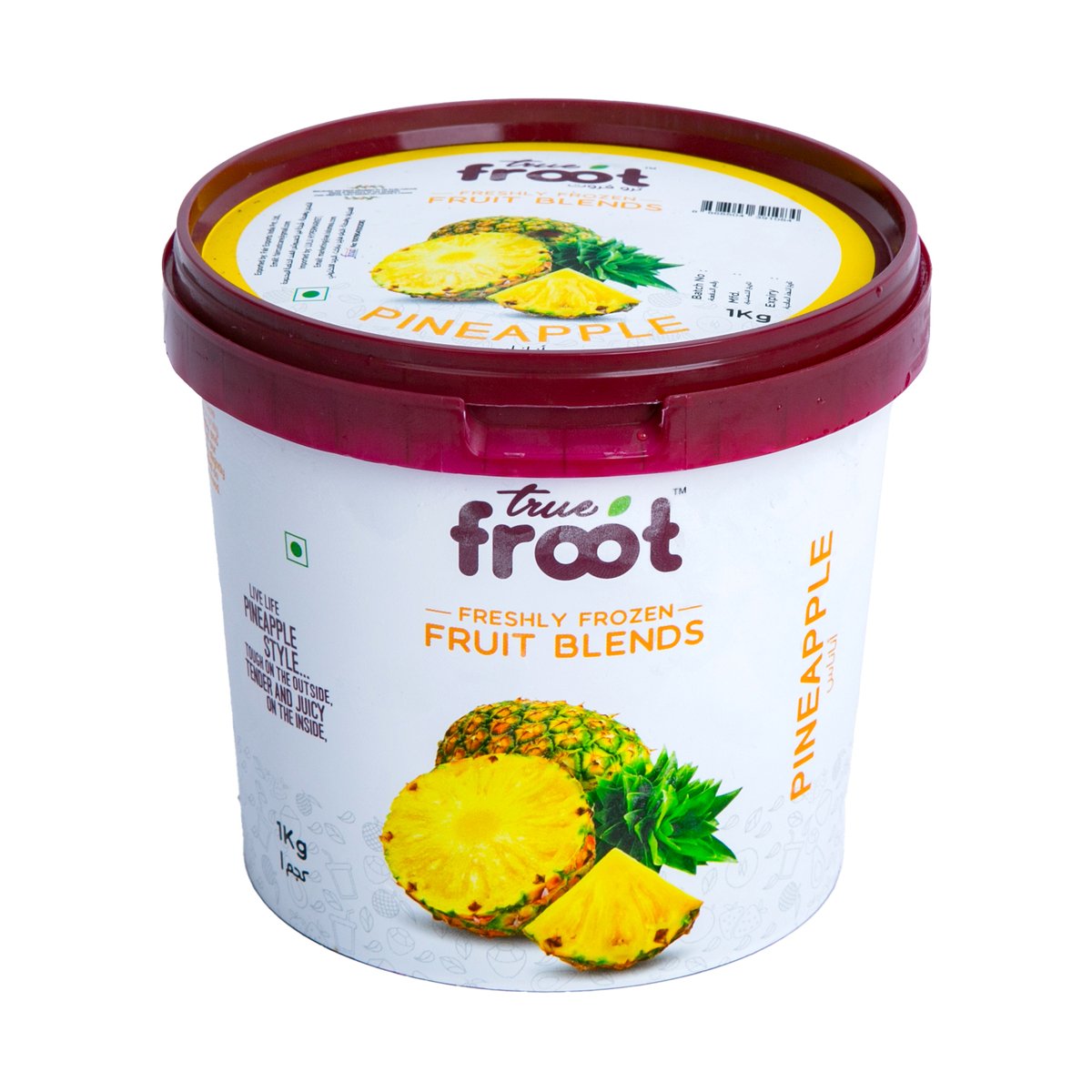 True Froot Freshly Frozen Pineapple Fruit Blend 1 kg