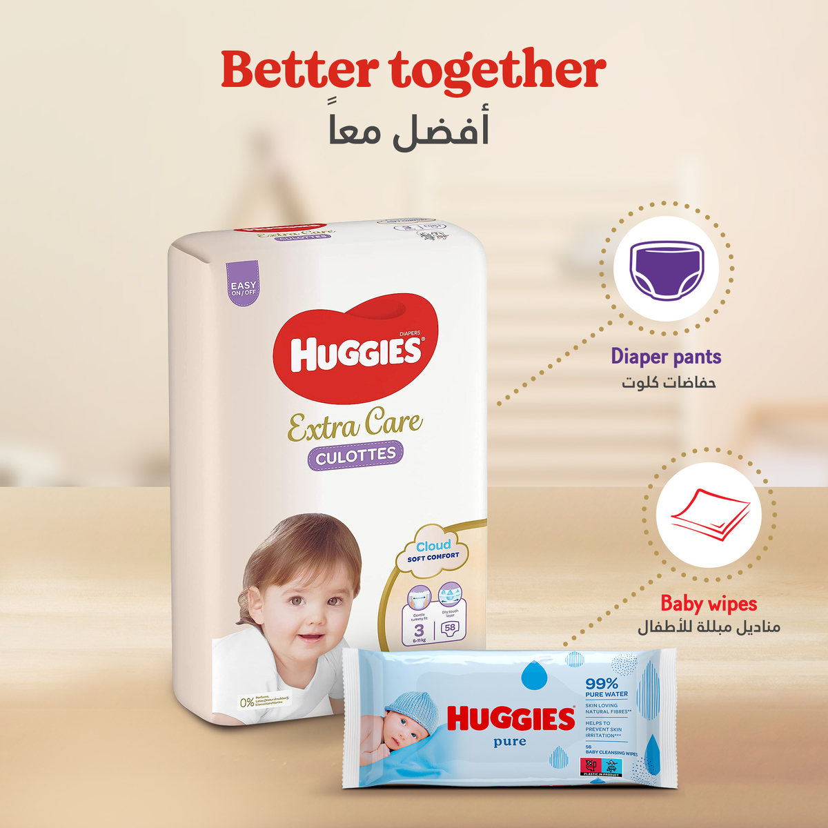 Huggies Extra Care Diapers Size 5 X Large 12-17 kg Value Pack 34 pcs