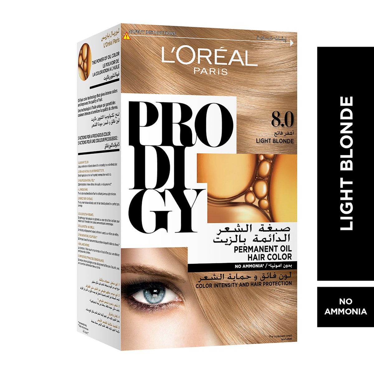 L'Oreal Paris Prodigy Hair Color 8.0 Light Blonde 1 pkt