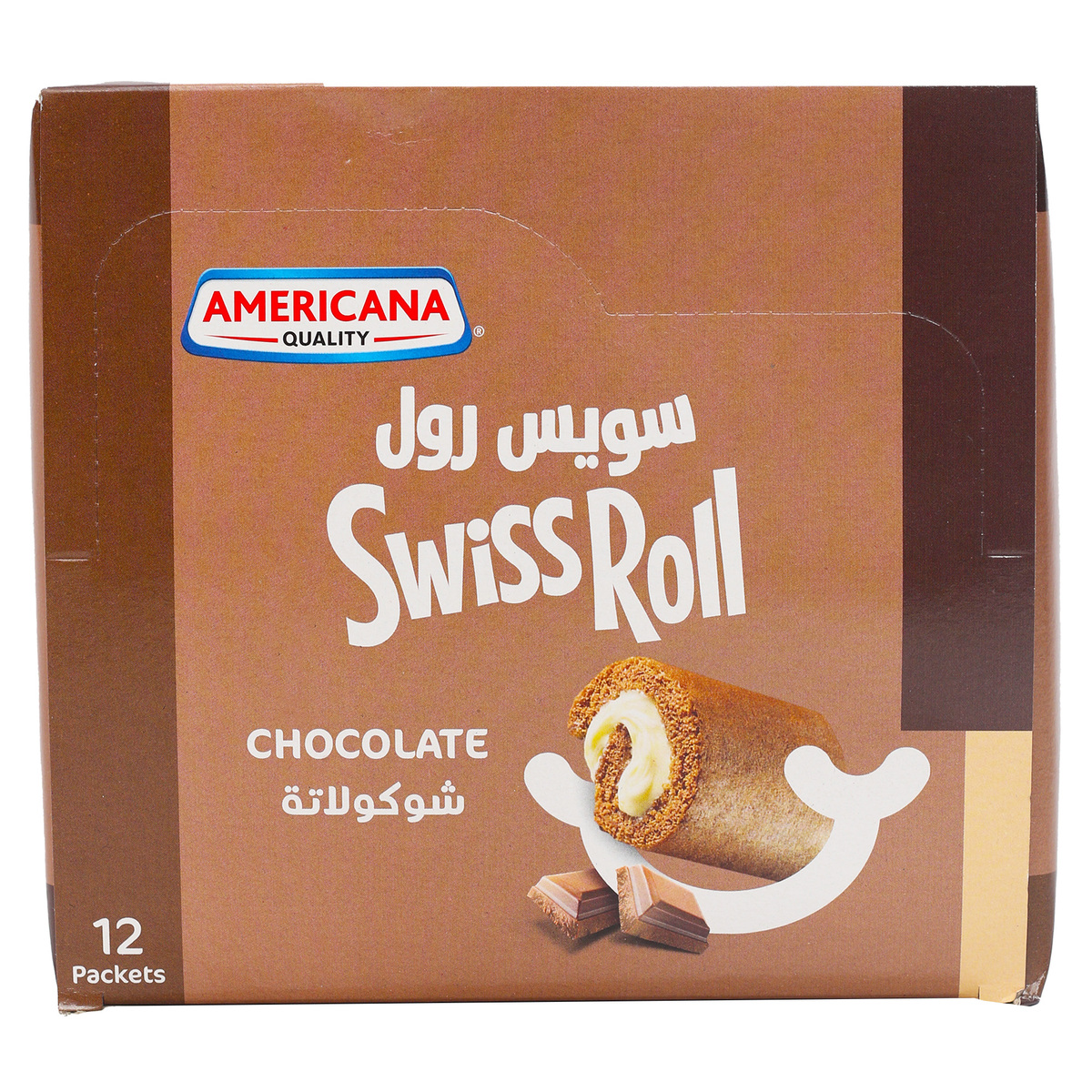 Americana Chocolate Half Swiss Roll 12 x 55 g