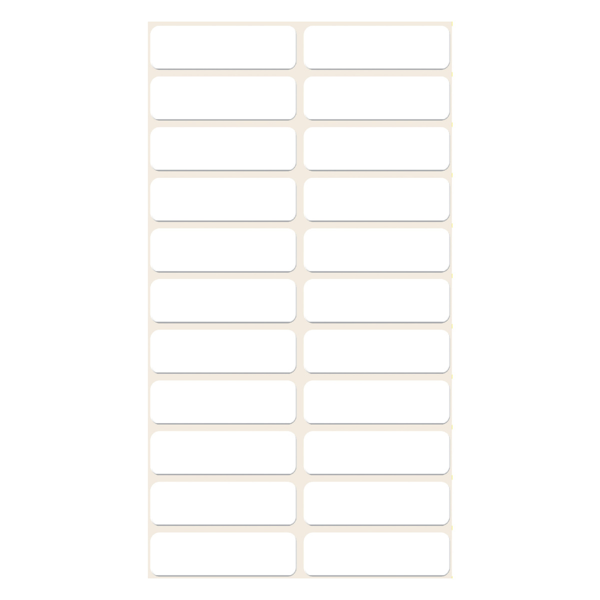 أفيري ملصقات دائمة متعددة الوظائف 10 × 32 ملم ، 132 ملصق / 6 صفحات ، أبيض ، 3044