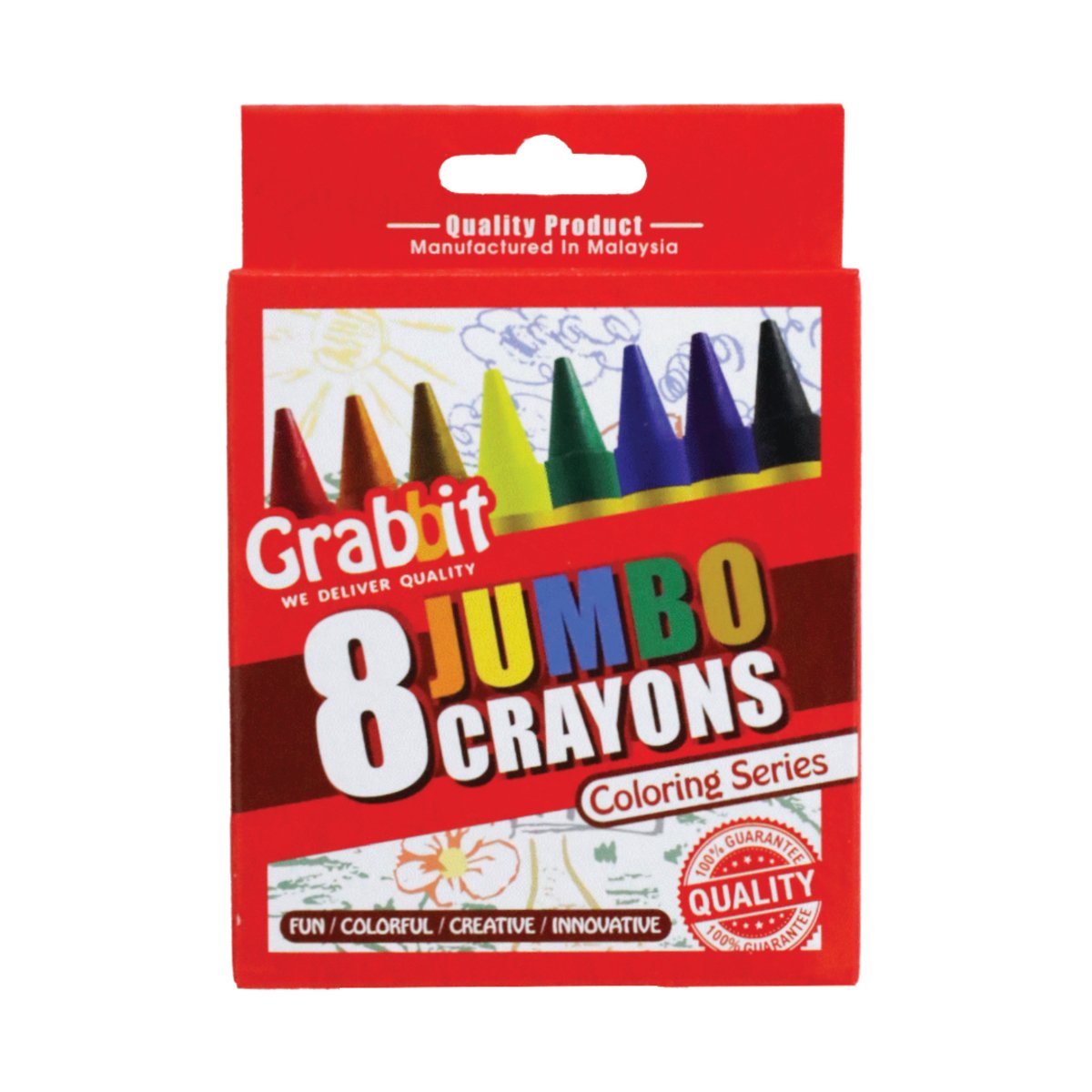 Grabbit Crayons Jumbo 8's