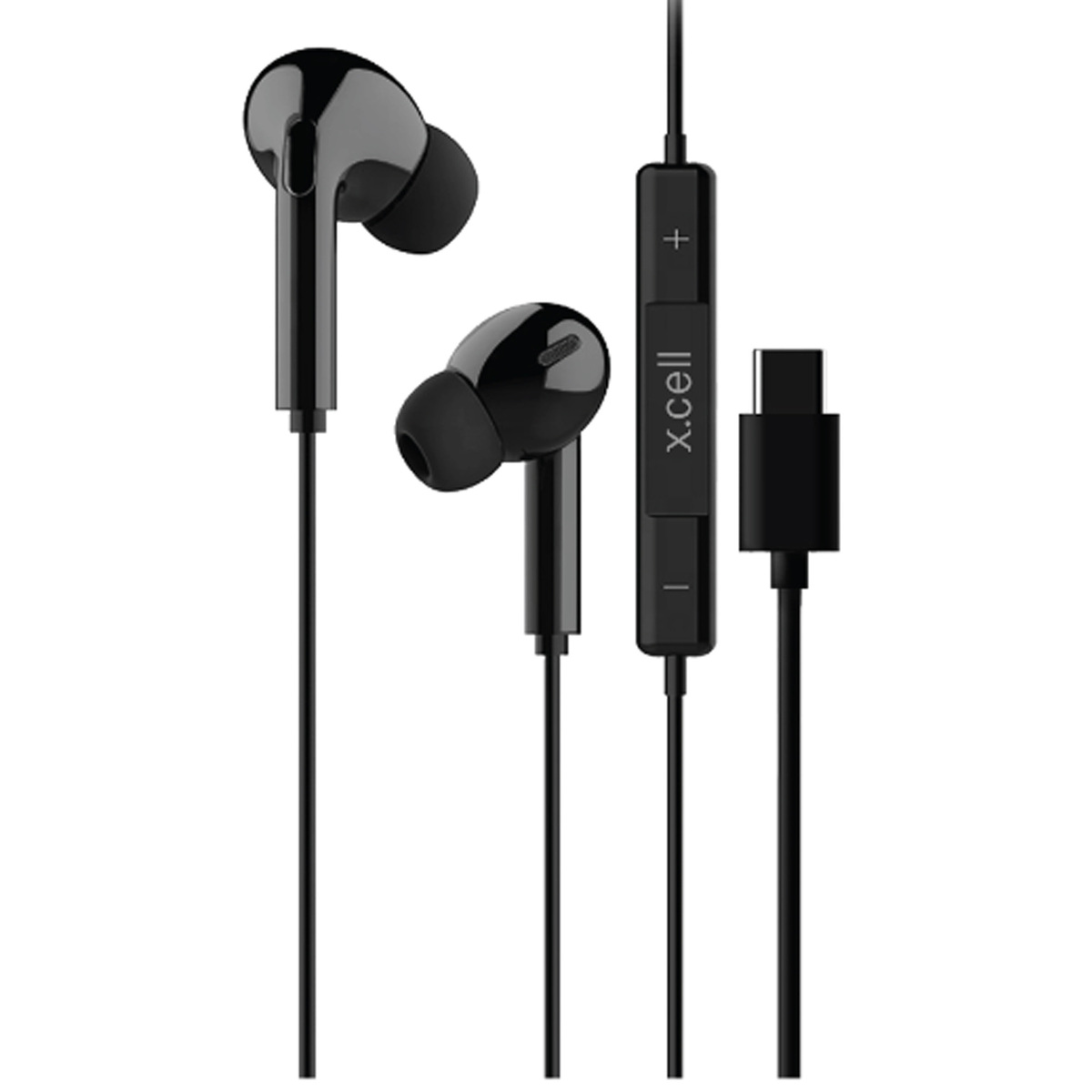 X.Cell Type-C Wired In Ear Stereo Headset HS103C,Black