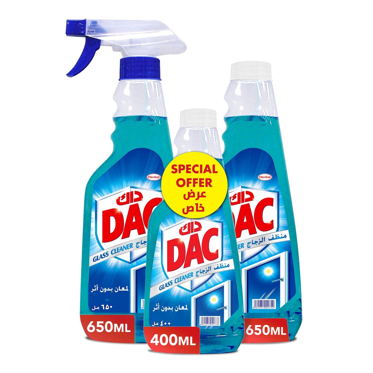 Dac Glass Cleaner 2 x 650 ml + 400 ml