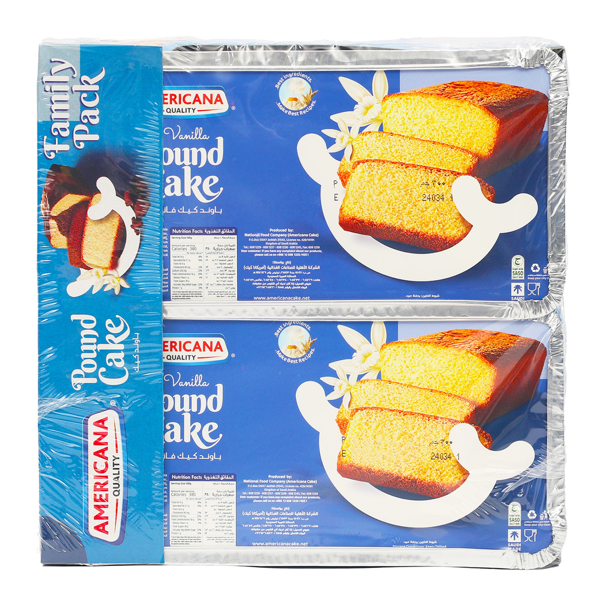 Americana Vanilla Pound Cake Value Pack 2 x 290 g