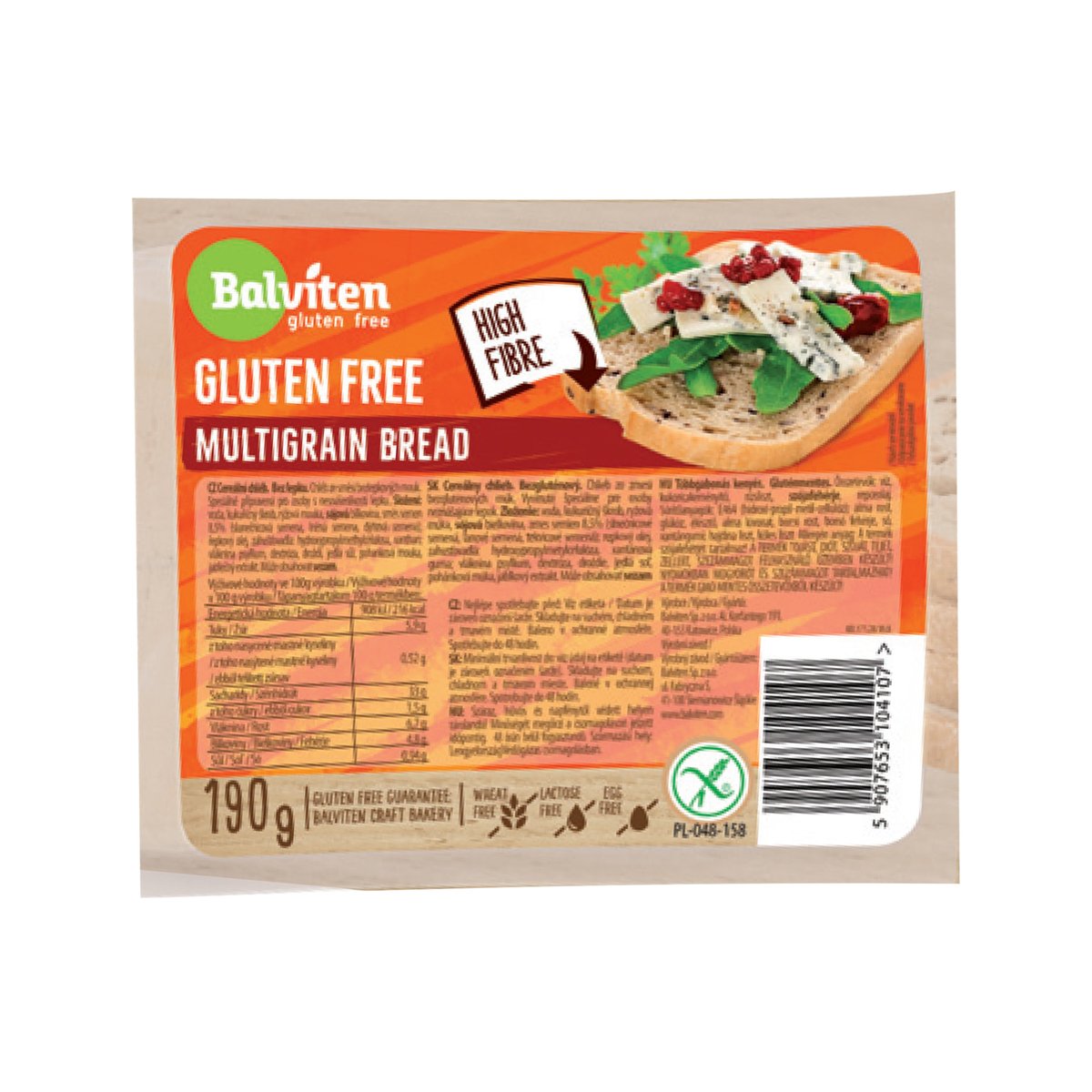 Balviten Multigrain Bread Gluten Free 190 g