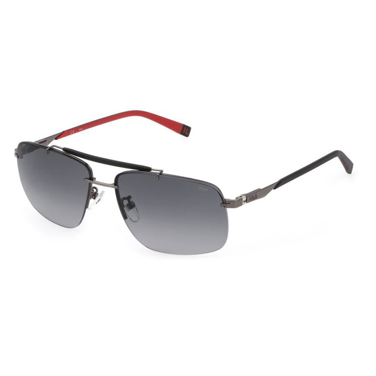 Fila Men's Square Sunglasses, Smoke Gradient, I210 610568 Sqr Gmtl