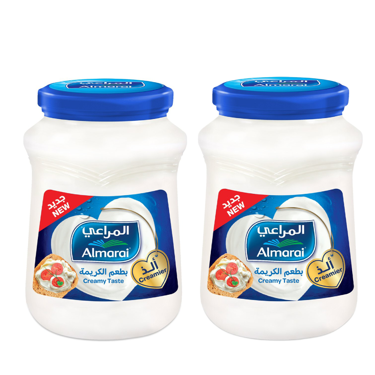 اشتري قم بشراء المراعي جبنة كريمية قابلة للدهن 2 × 900 جم Online at Best Price من الموقع - من لولو هايبر ماركت Jar Cheese في السعودية