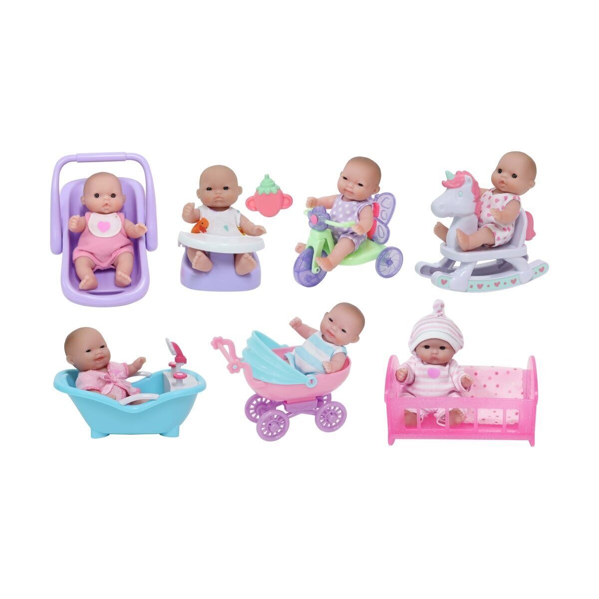 JC Toys Cuddle Baby Doll Assorted, 5 inches, 16750 1pc