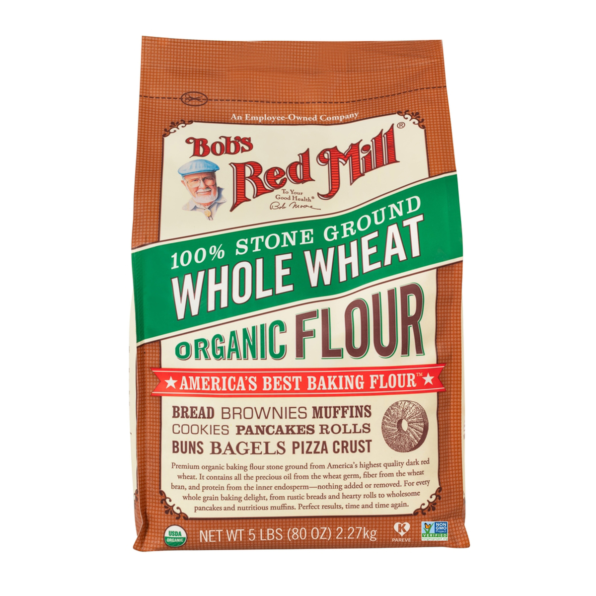 Bob's Red Mill Organic Whole Wheat Flour 2.27 kg