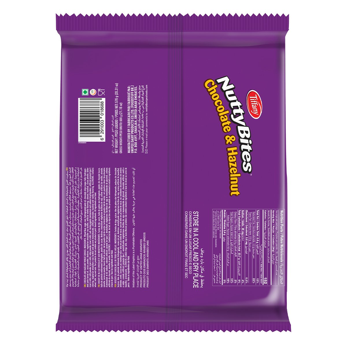Tiffany Nutty Bites Chocolate & Hazelnut 72 g 6+2