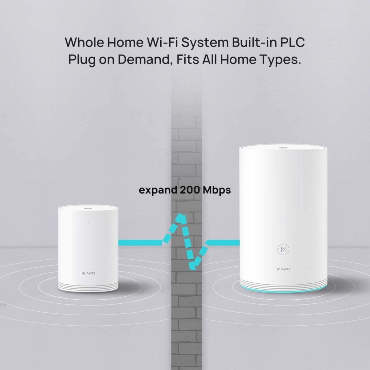 Huawei Huw-pt8020-24-wht (1 Satellite) Router, Home Wi-fi Q2 Pro System, Gigabit Powerline, Full Ge Ports, Seamless Roaming, Lower Latency, Plug & Play -white