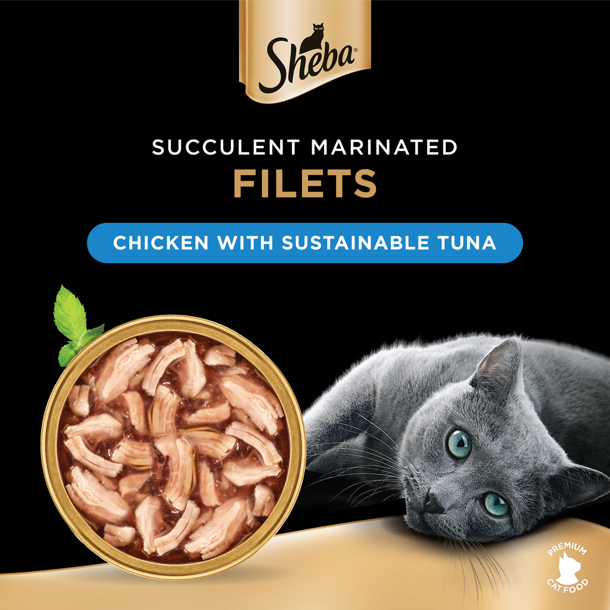 Sheba Fillets Chicken With Sustainable Tuna Cat Food 60 g