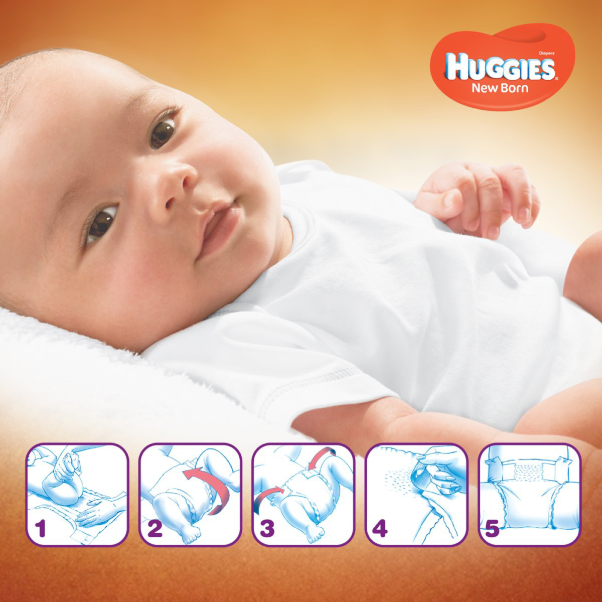 Huggies New Born Diaper Size 2, 4-6kg Value Pack 2 x 64 pcs