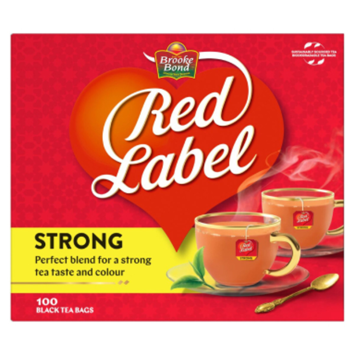 اشتري قم بشراء بروك بوند ريد ليبل شاي أسود 100 قطعة Online at Best Price من الموقع - من لولو هايبر ماركت Tea Bag في السعودية