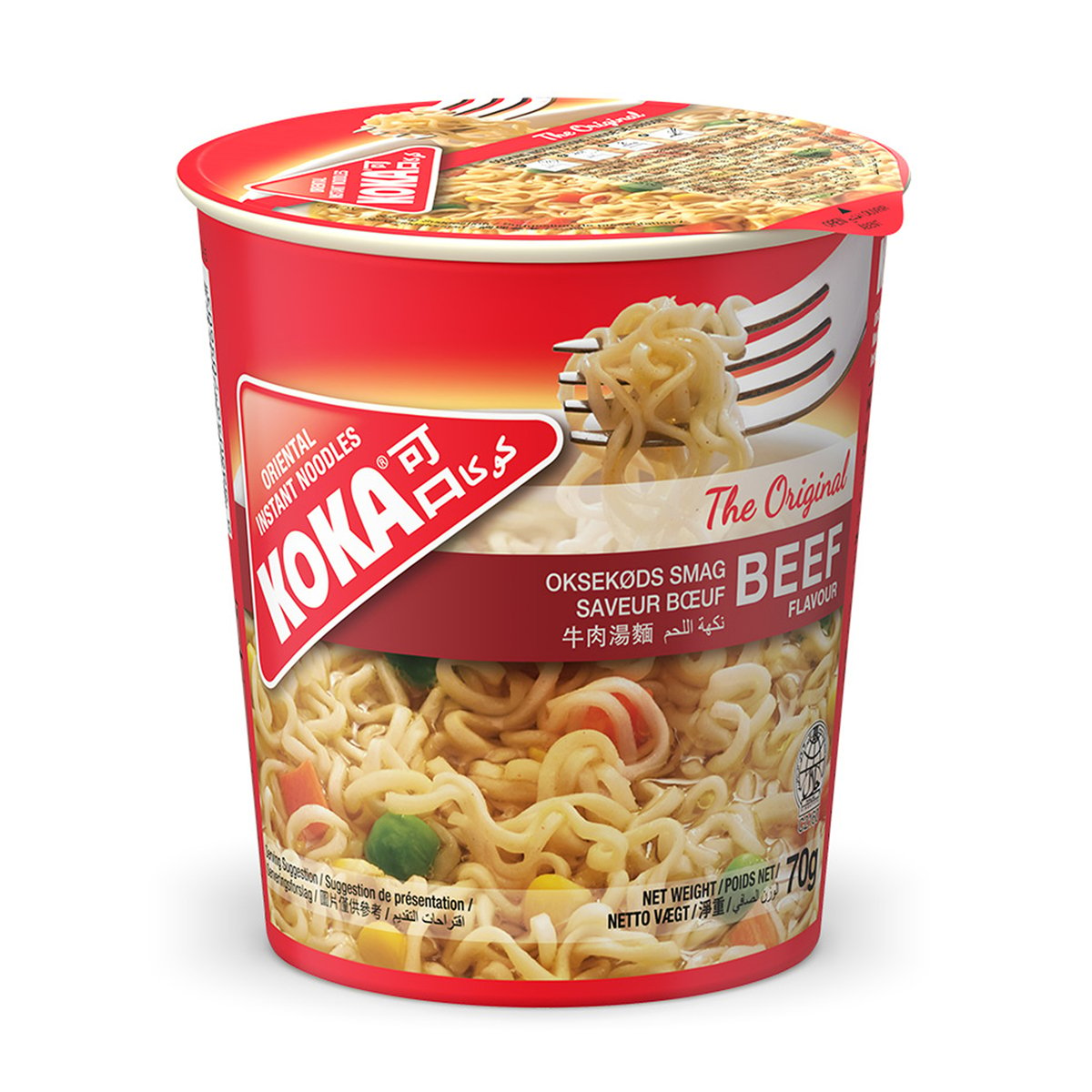 Koka Noodles Beef Instant Cup Noodles 70 g