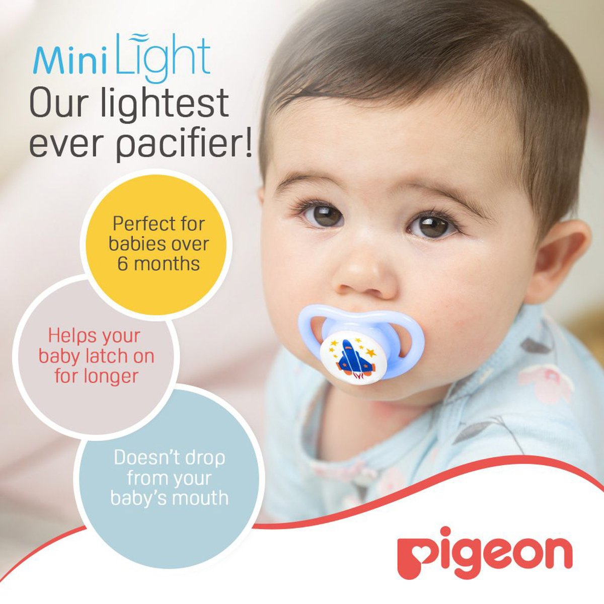 Pigeon Mini Light Pacifier Medium 6+ Months 1 pc