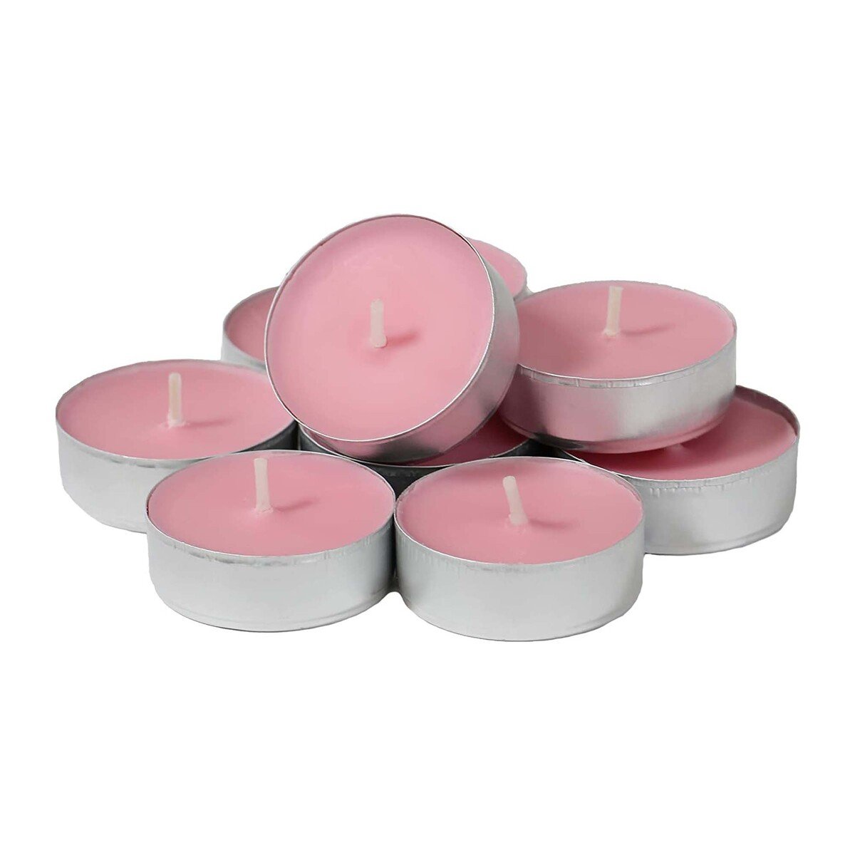 Maple Leaf Scented Tealight Candle Set 50pcs Pink