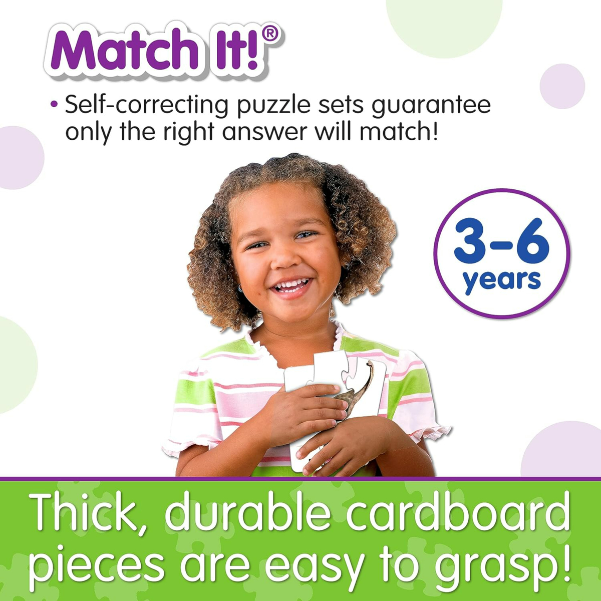 The Learning Journey Match It! Head to Tail Dinos Puzzle, 20 pcs, Assorted, 345719