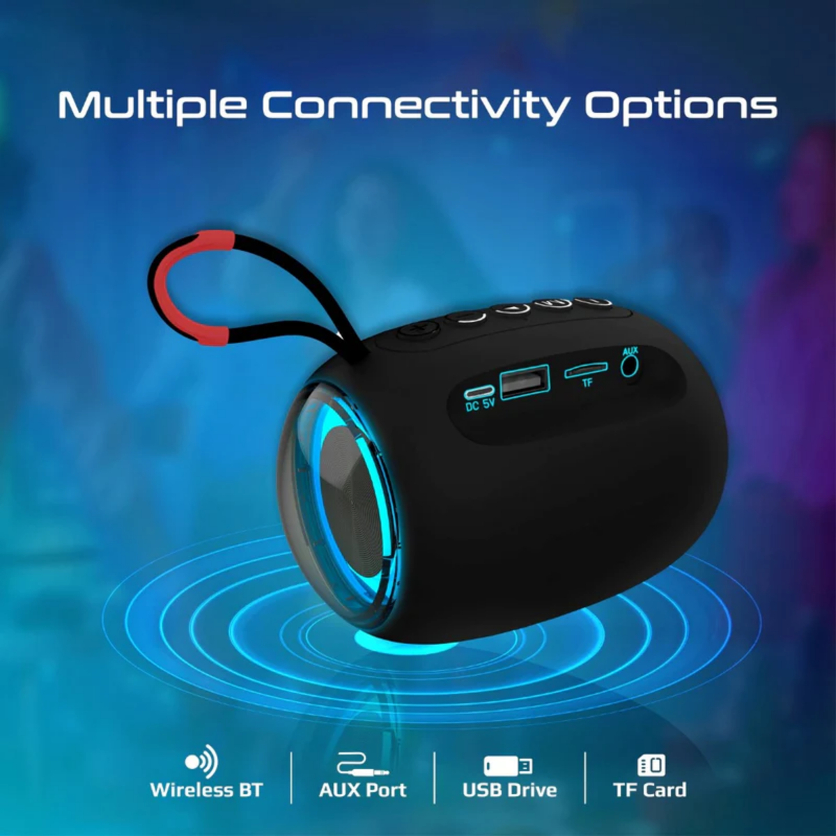 Promate High-Definition Wireless Bluetooth Speaker, Capsule-3, Black
