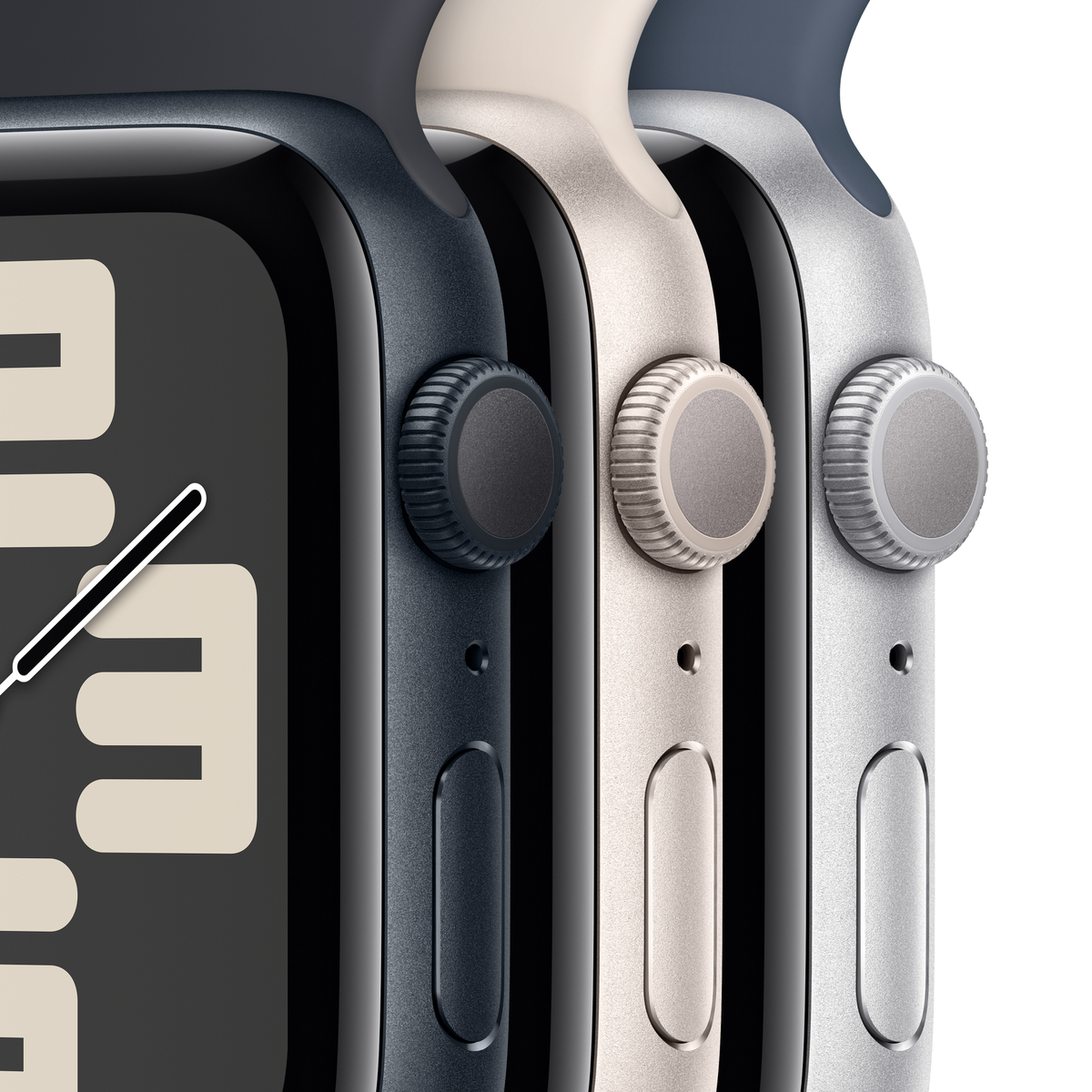 Apple Watch SE GPS, Midnight Aluminium Case with Midnight Sport Band, 44 mm, S/M, MRE73
