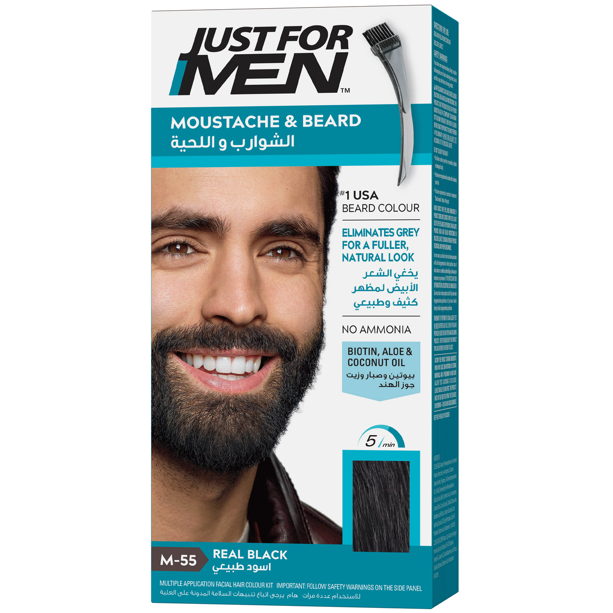 Just For Men Moustache & Beard M-55 Real Black 1 pkt