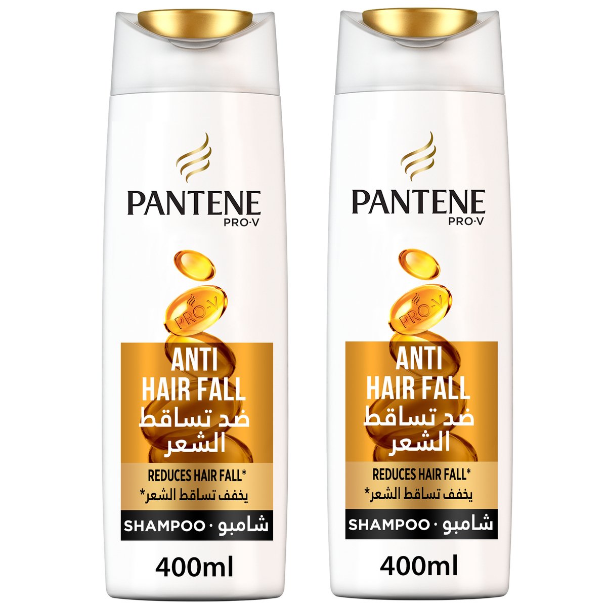 Buy Pantene Pro-V Anti-Hair Fall Shampoo 2 x 400 ml Online at Best Price | Shampoo | Lulu UAE in UAE