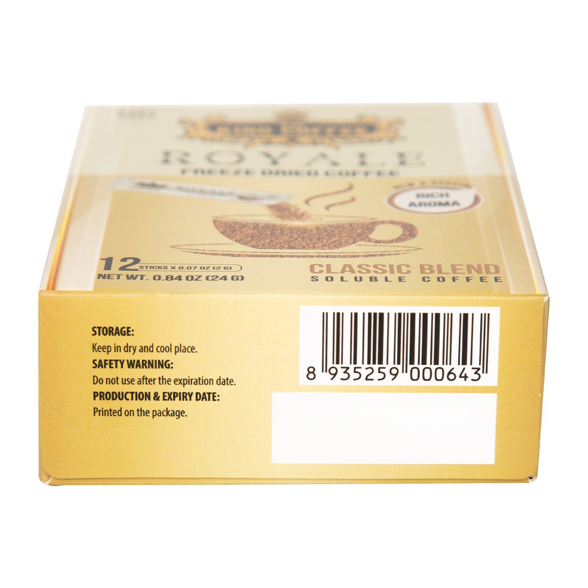 King Coffee Royale Classic Blend Soluble Coffee 12 x 2 g