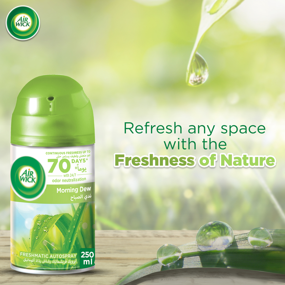 Airwick Freshmatic Morning Dew Air Freshener Refill 250 ml