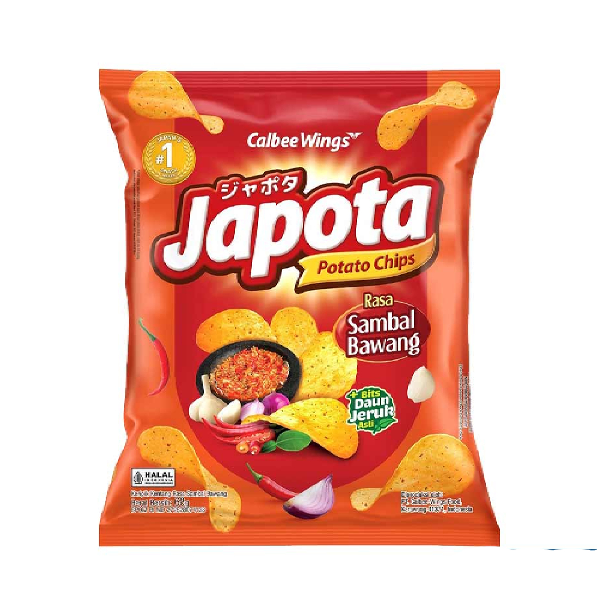 Japota Sambal Bawang Potato Chips 68g