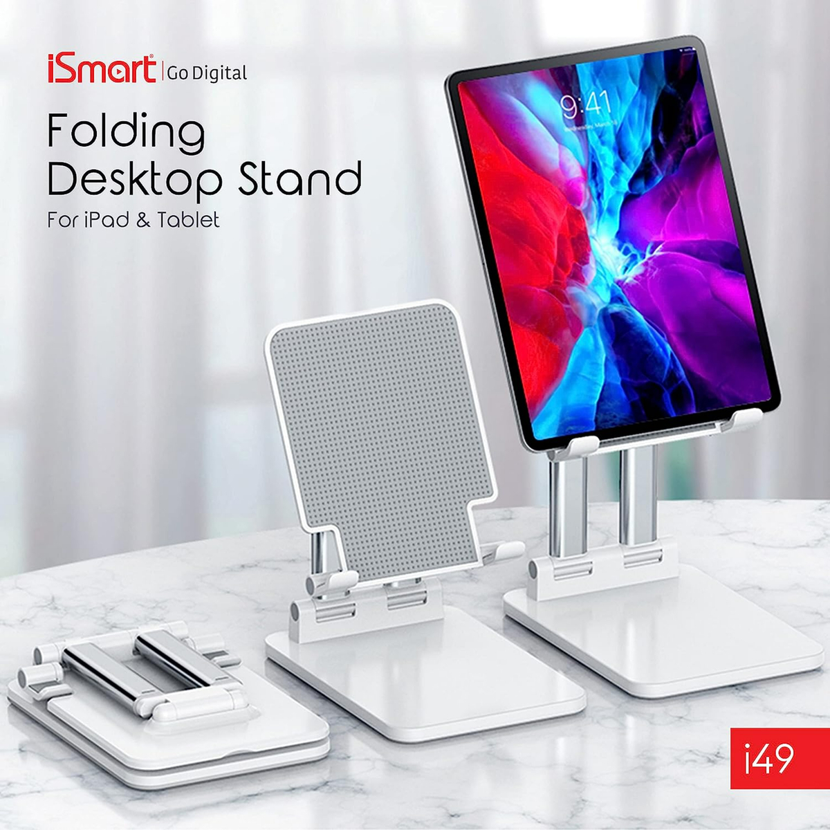iSmart Folding Desktop Stand For Mobile and Tablet, i49