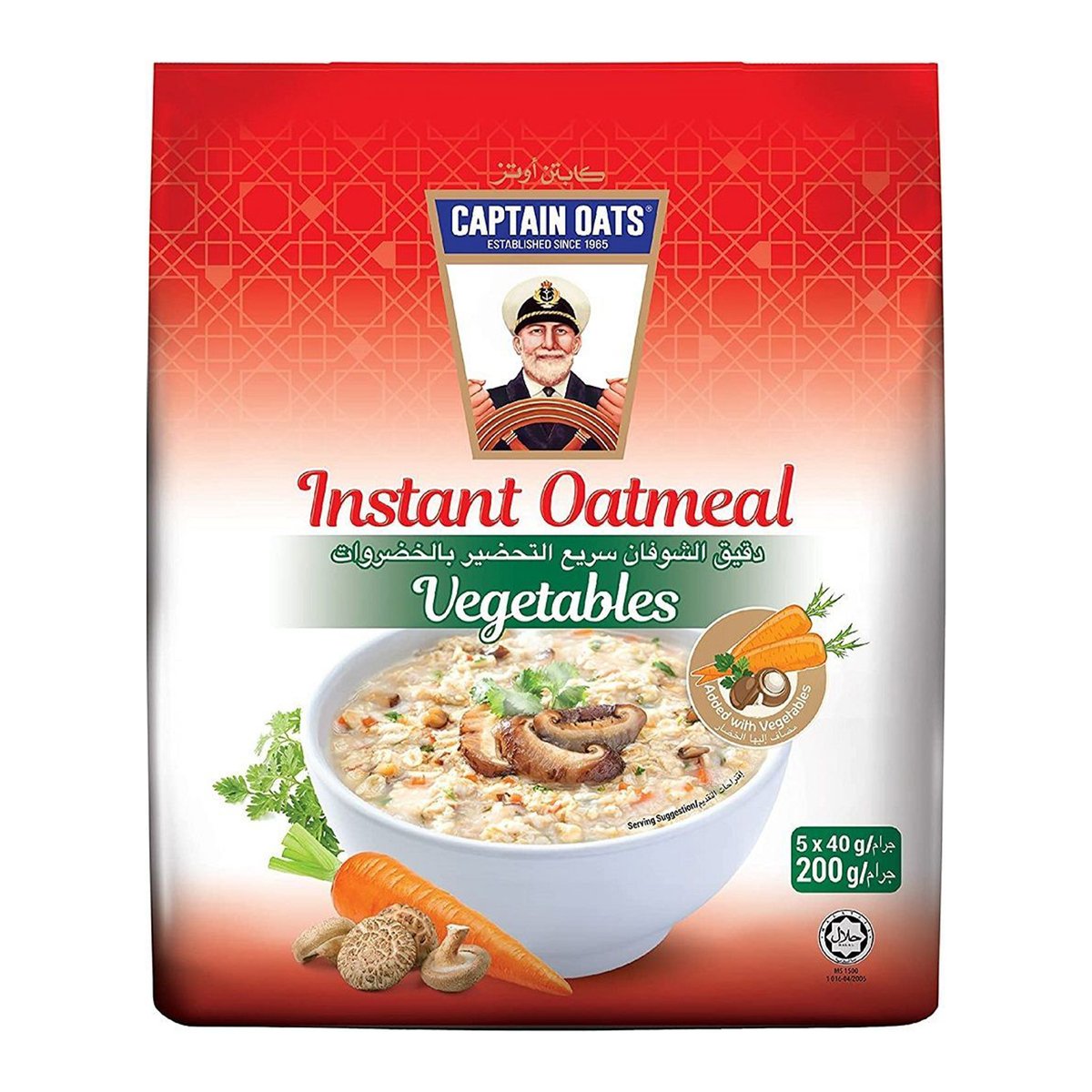 Captain Oats Instant Oatmeal With Vegetable 5 x 40 g
