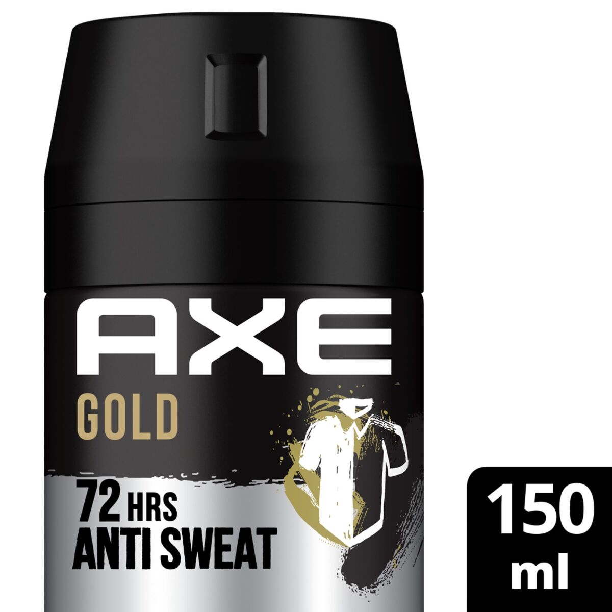 Axe Men Antiperspirant Deodorant Spray Gold, 72 Hours Anti-Sweat, 150 ml