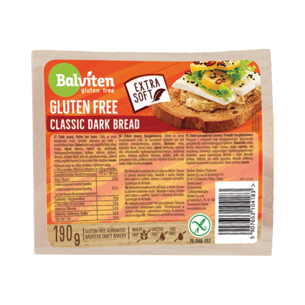 Balviten Classic Dark Bread Gluten Free 190 g