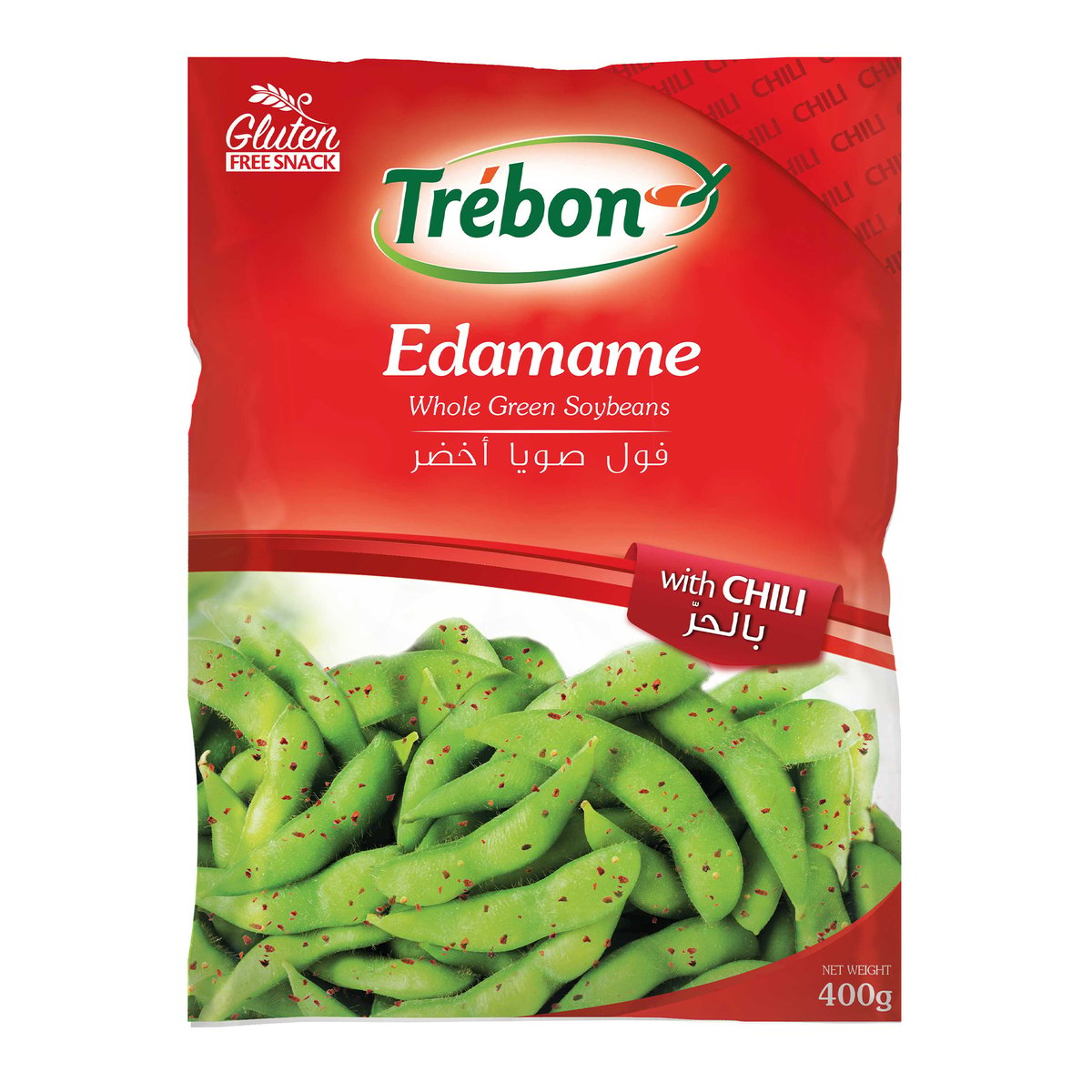 Trebon Edamame Green Soybeans with Chili Gluten Free 400g