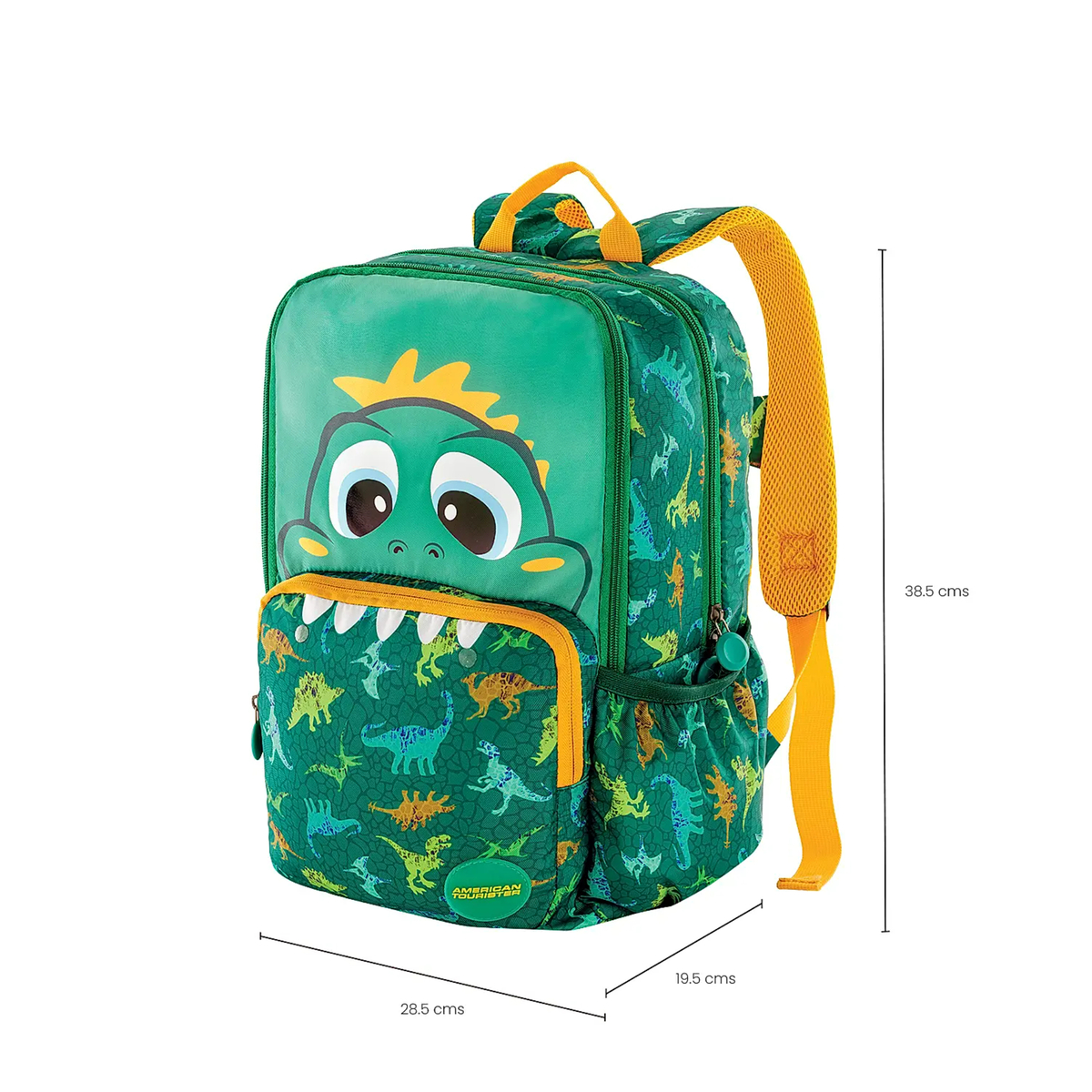 American Tourister Diddle 2.0 School Bagpack, 21 L Volume, Dino Green