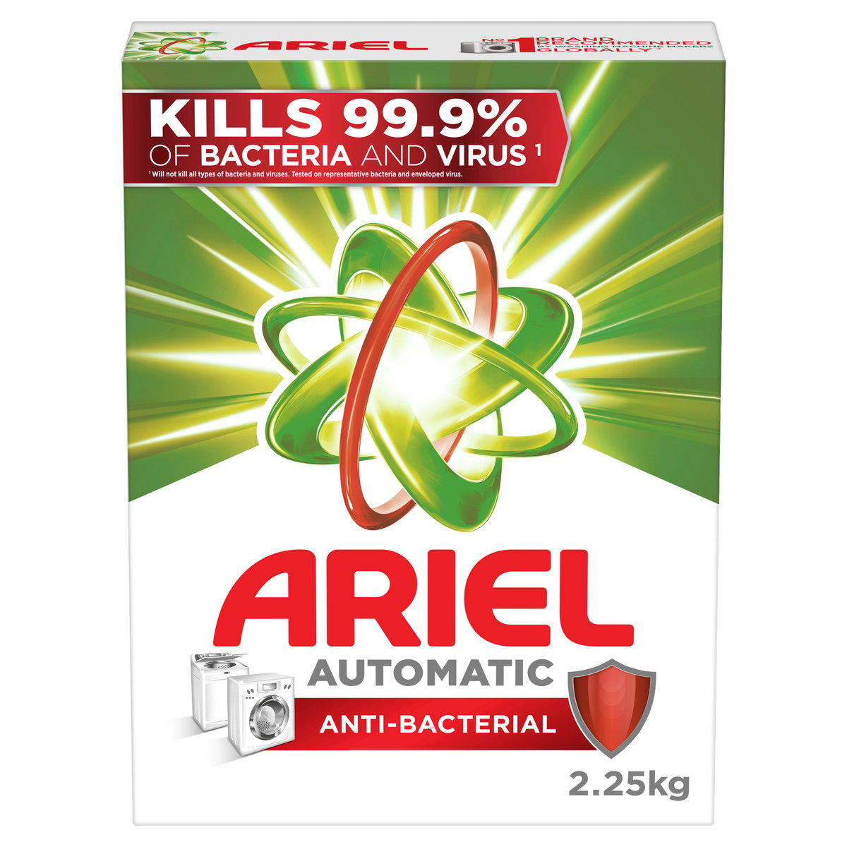 Buy Ariel Automatic Antibacterial Laundry Detergent Original Scent 2.25 kg Online at Best Price | Front load washing powders | Lulu Kuwait in Kuwait