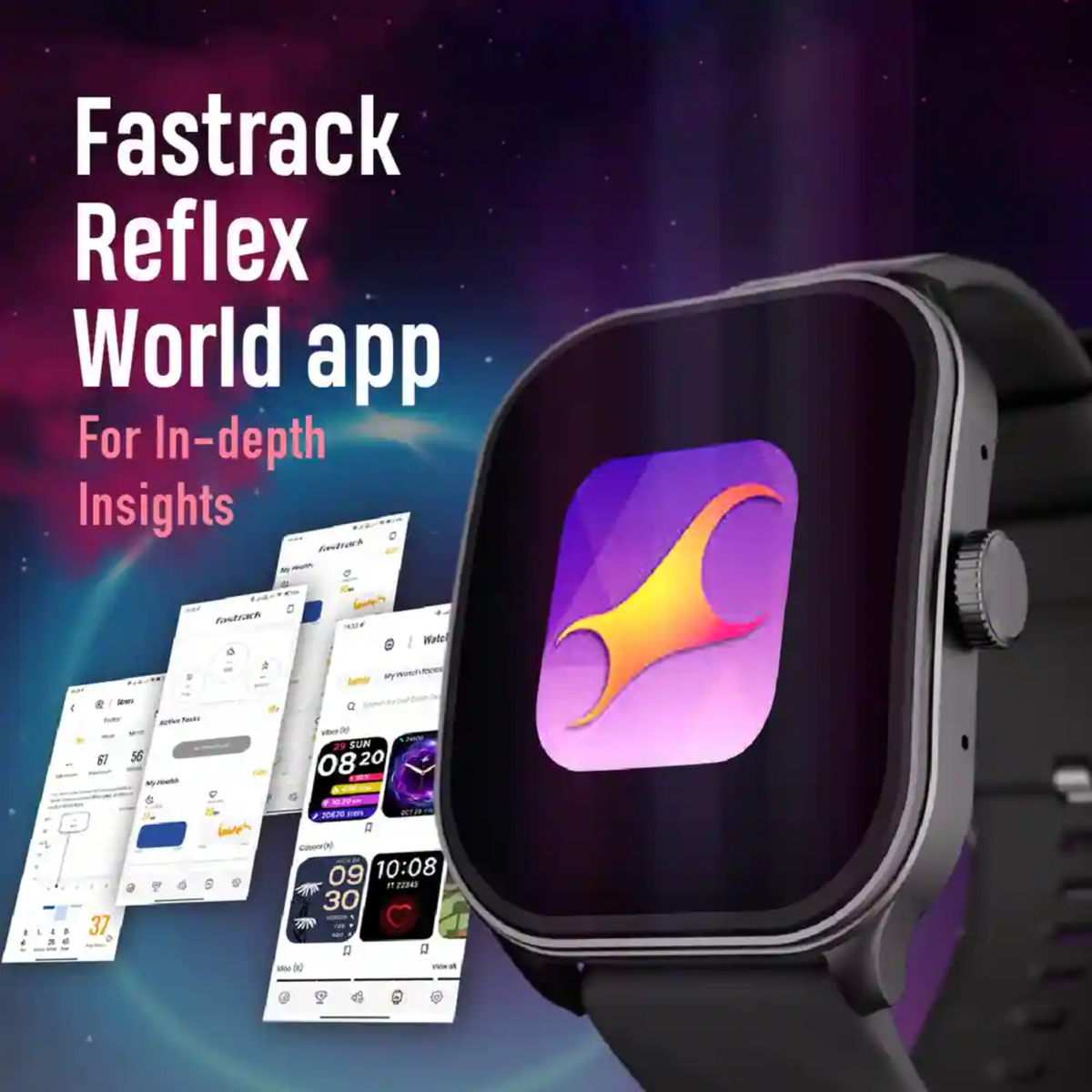 Fast Track Reflex Power Smart WatchGld/Wine