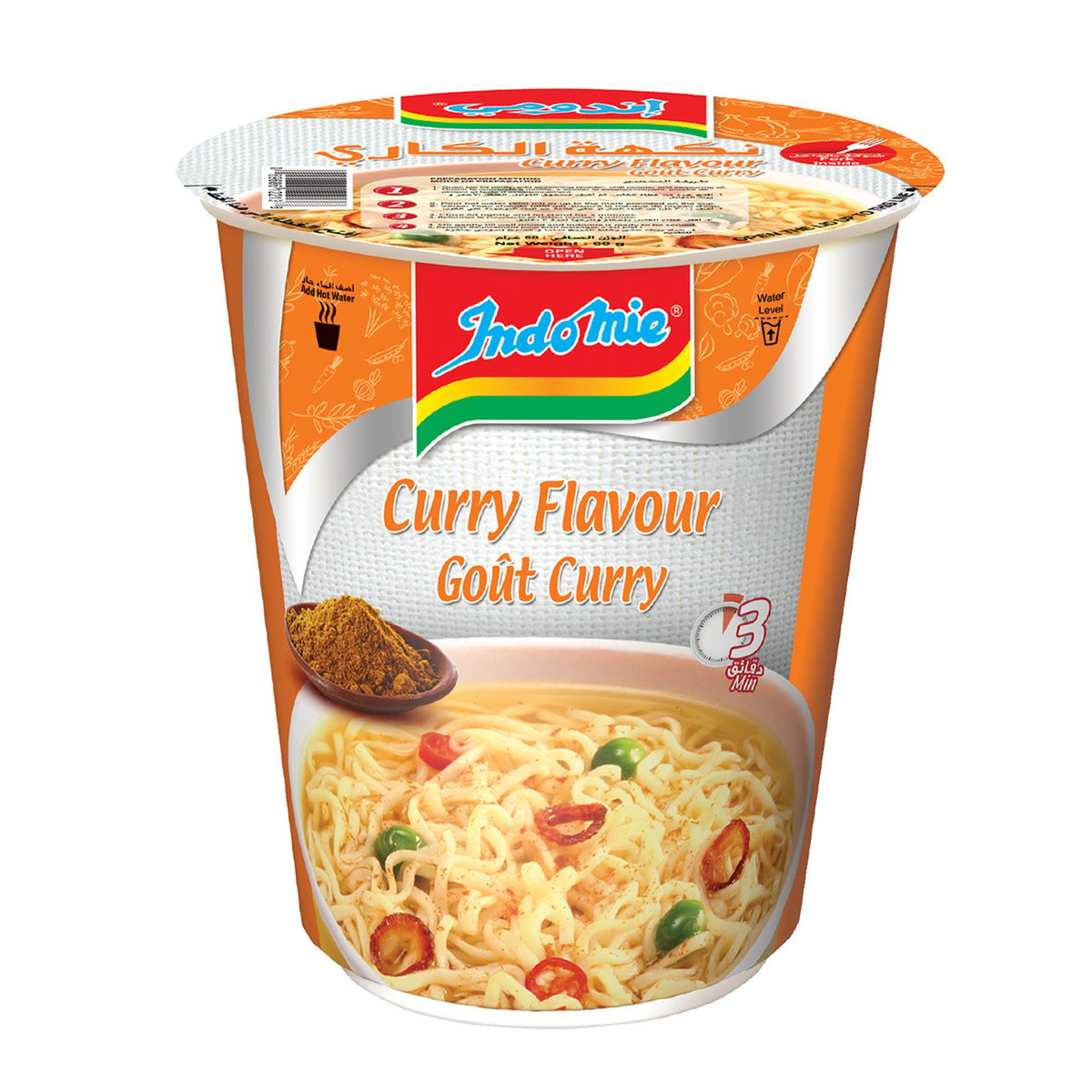 Buy Indomie Curry Flavour Instant Cup Noodles 60 g Online at Best Price | Cup Noodle | Lulu UAE in UAE